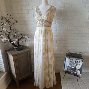 Sue Wong Silk Maxi Dress, 6, Beaded,  Ethereal, Fairy, Formal, Wedding